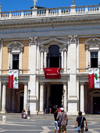Rome / Italy - 15 Jul 2011: Capitoline museum in Rome, Italyのeditorial素材
