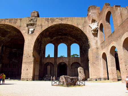 Rome / Italy - 15 Jul 2011: The ancient Roman forum, Rome, Italyのeditorial素材
