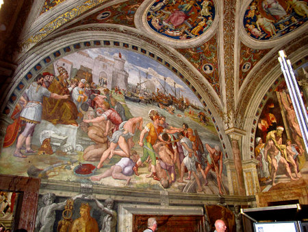 Rome / Vatican - 16 Jul 2011: Raphael Rooms, Vatican Museum, Rome, Italyのeditorial素材