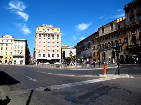 Rome / Italy - 16 Jul 2011: The vintage street in the center of Rome, Italyのeditorial素材