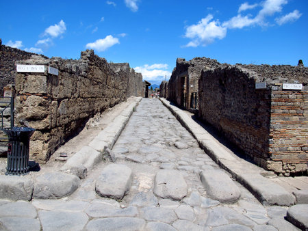 Pompeii / Italy - 22 Jul 2011: Ancient Roman ruins in Pompeii, Italyのeditorial素材