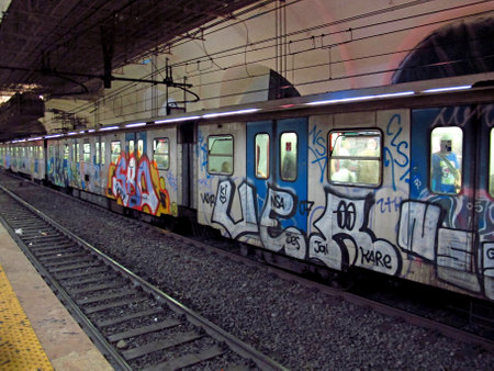 Rome / Italy - 22 Jul 2011: The subway in Rome, Italyのeditorial素材