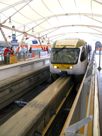 Kuala Lumpur / Malaysia - 14 Jan 2010: The monorail in Kuala Lumpur, Malaysiaのeditorial素材