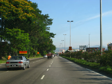 Kuala Lumpur / Malaysia - 14 Jan 2010:The road in Kuala Lumpur, Malaysiaのeditorial素材
