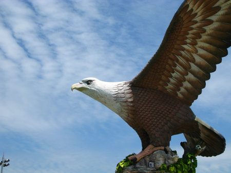 Langkavi / Malaysia - 18 Jan 2010: The statue of the Eagle in Langkavi island, Malaysiaのeditorial素材