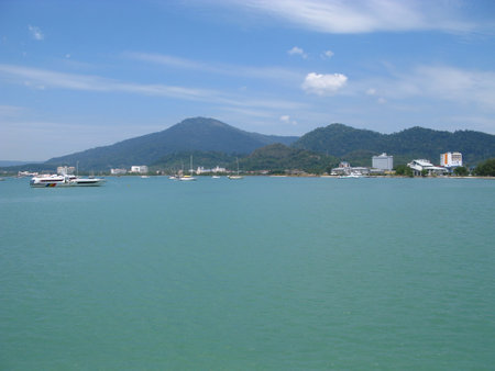 Langkavi / Malaysia - 18 Jan 2010: The view andaman sea on Langkavi island, Malaysiaのeditorial素材