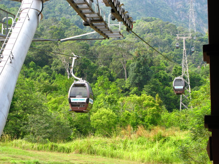 Langkavi / Malaysia - 18 Jan 2010: The sky bridge, Langkawi, Malaysiaのeditorial素材