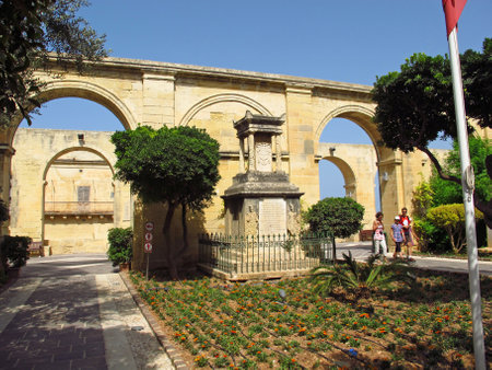 Valletta / Malta - 18 Jul 2011: The waterfront in Valletta, Maltaのeditorial素材