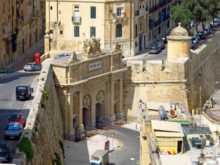 Valletta / Malta - 18 Jul 2011: The view on the center of Valletta, Maltaのeditorial素材