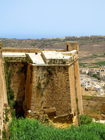Gozo / Malta - 20 Jul 2011: The Citadel ( Cittadella ), Gozo island, Maltaのeditorial素材