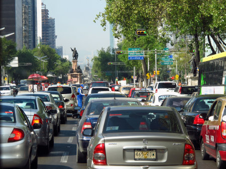 Mexico city / Mexico - 01 Mar 2011: The traffic in Mexico city, Mexicoのeditorial素材