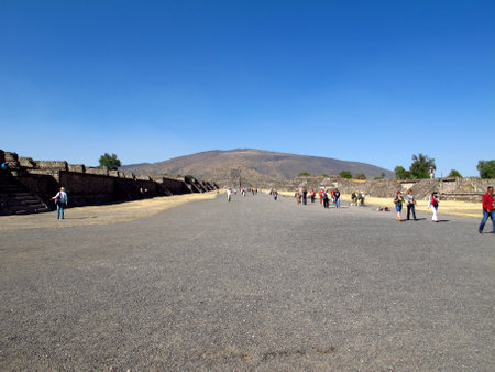 Teotihuacan / Mexico - 02 Mar 2011: Ancient ruins of Aztecs, Teotihuacan, Mexicoのeditorial素材