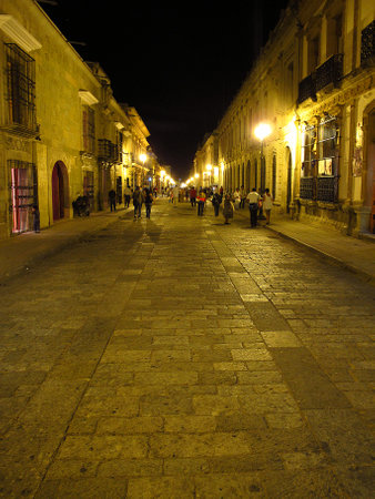 Oaxaca / Mexico - 03 Mar 2011: The vintage street, Oaxaca, Mexico