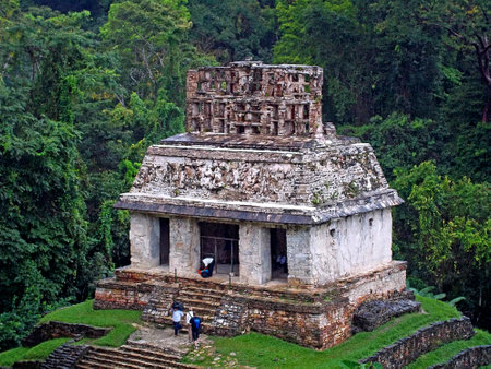 Palenque / Mexico - 11 Mar 2011: Ancient ruins of Maya, Palenque, Mexicoのeditorial素材