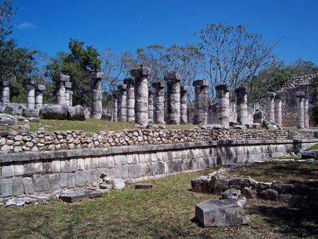 Chichen Itza, Yucatan / Mexico - 12 Mar 2011: Ancient ruins of Maya, Chichen Itza, Mexicoのeditorial素材