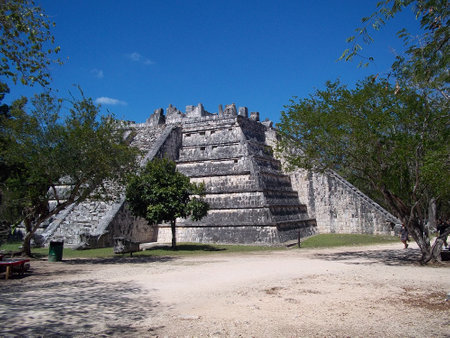 Chichen Itza, Yucatan / Mexico - 12 Mar 2011: Ancient ruins of Maya, Chichen Itza, Mexico