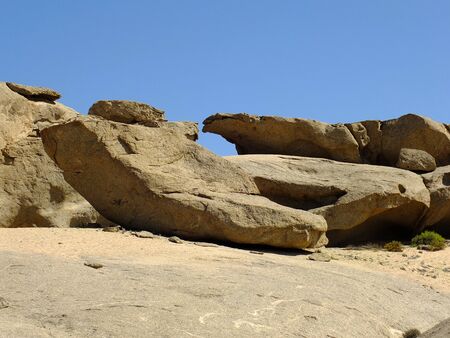 Rocks on the desert, Windhoek, Namibiaの写真素材