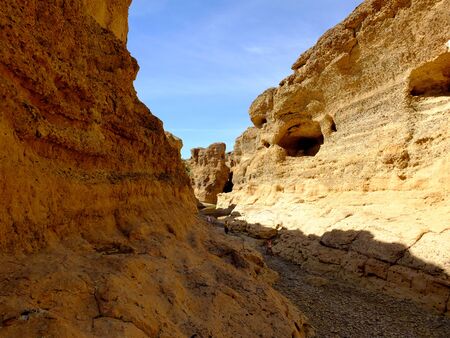 Sesriem Canyon in Namib desert, Sossusvlei, Namibiaの写真素材