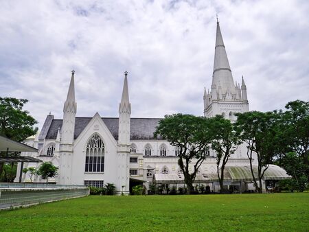 St Andrew's Cathedral in Singaporeの写真素材
