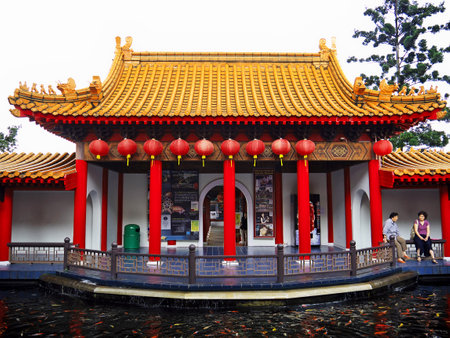 Singapore - 02 Mar 2012: Chinese and Japanese Gardens, Singaporeのeditorial素材
