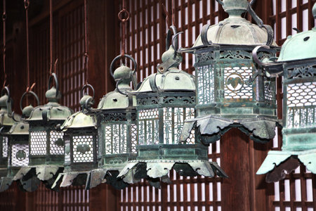 Nara / Japan - 09 Nov 2013: Tamukeyama Hachimangu Shrine, Nara, Japanのeditorial素材