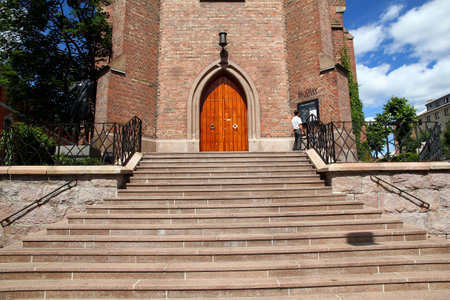 Oslo / Norway - 27 Jun 2012: The ancient church in the center of Oslo, Norwayのeditorial素材