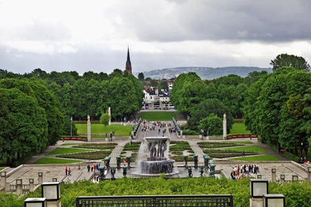 Oslo / Norway - 24 Jun 2012: Vigeland Sculpture Park, Oslo, Norwayのeditorial素材