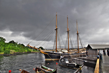Oslo / Norway - 24 Jun 2012: The view on the harbor of Oslo, Norway