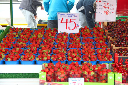 Bergen / Norway - 26 Jun 2012: The local market, Bergen, Norwayのeditorial素材