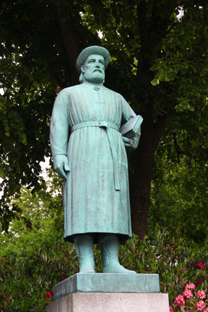 Bergen / Norway - 26 Jun 2012: The statue in Bergen city, Norwayのeditorial素材