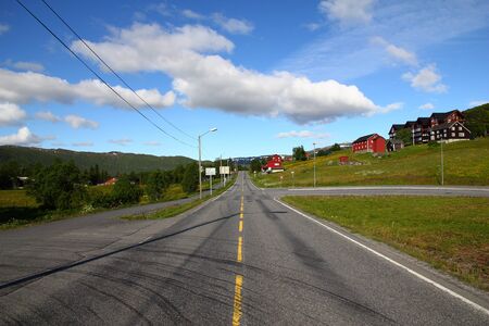 Geilo is the small village in Norway, Scandinaviaの写真素材