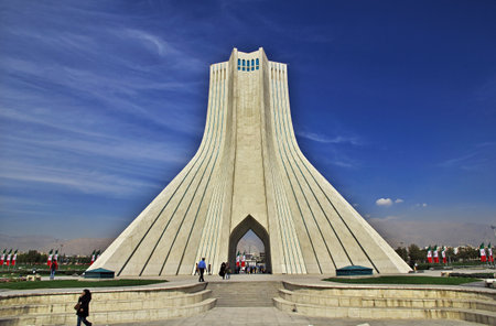 Tehran / Iran - 06 Okt 2012: Monument in Tehran city of Iran