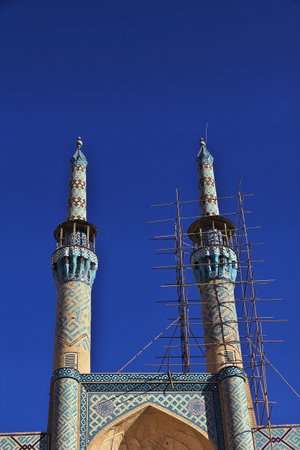 Yazd / Iran - 01 Oct 2012: The Mosque in Yazd city, Iranのeditorial素材