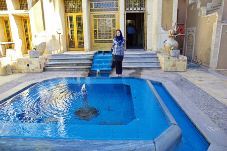 Yazd / Iran - 01 Oct 2012: The dome of Imam Zadeh Jafar Mausoleum, Mirror Mosque, Yazd, Iranのeditorial素材