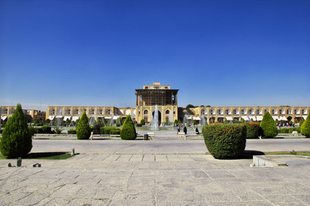 Isfahan / Iran - 03 Oct 2012: Naqsh-e Jahan Square in Isfahan, Iran. Meidan Emam.のeditorial素材