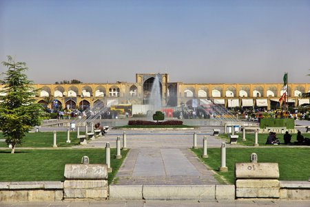 Isfahan / Iran - 03 Oct 2012: Naqsh-e Jahan Square in Isfahan, Iran. Meidan Emam.のeditorial素材