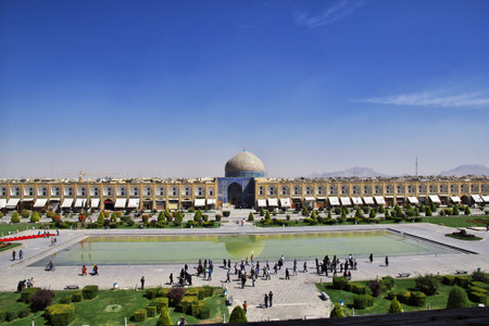 Isfahan / Iran - 03 Oct 2012: Mosque on Naqsh-e Jahan Square in Isfahan, Iranのeditorial素材