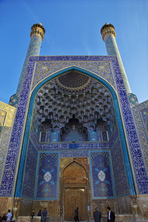 Isfahan / Iran - 03 Oct 2012: Mosque on Naqsh-e Jahan Square in Isfahan, Iranのeditorial素材
