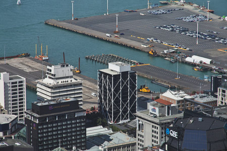 Auckland / New Zealand - 15 Dec 2018: The view on Auckland city, New Zealandのeditorial素材