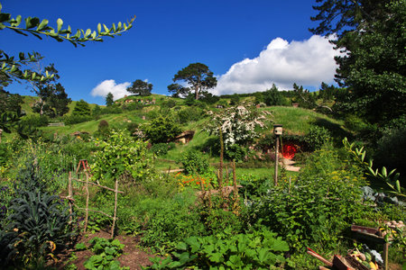 Hobbiton, New Zealand - 15 Dec 2018. Hobbiton is theme Park in New Zealand.のeditorial素材