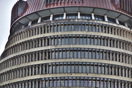 Wellington / New Zealand - 19 Dec 2018: The parliament in Wellington, New Zealandのeditorial素材