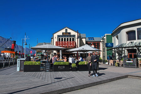 Queenstown / New Zealand - 25 Dec 2018: The building in Queenstown city on South island, New Zealandのeditorial素材