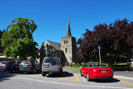 Queenstown / New Zealand - 25 Dec 2018: The church in Queenstown city on South island, New Zealandのeditorial素材