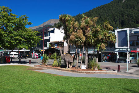 Queenstown / New Zealand - 25 Dec 2018: The monument in Queenstown city on South island, New Zealandのeditorial素材