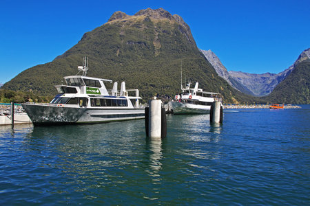 Milford Sound / New Zealand - 24 Dec 2018: Milford Sound Fjord, New Zealandのeditorial素材
