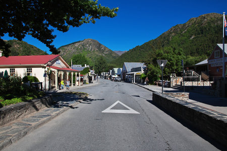 Arrowtown / New Zealand - 24 Dec 2018: Arrowtown village is ancient town , New Zealandのeditorial素材