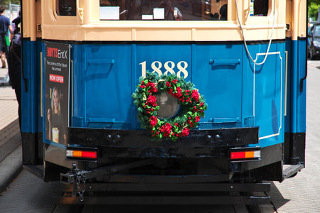 Christchurch / New Zealand - 27 Dec 2018: Tram in Christchurch on South island, New Zealandのeditorial素材