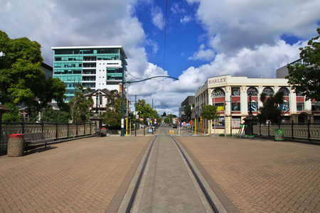 Christchurch / New Zealand - 26 Dec 2018: The street in Christchurch on South island, New Zealandのeditorial素材