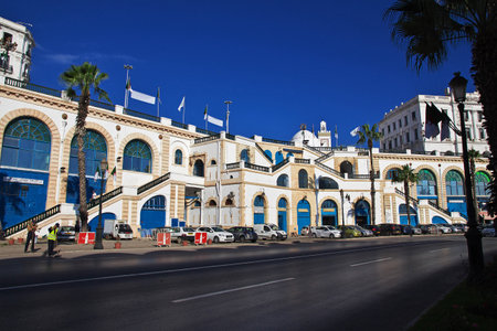 Algeria city / Algeria - 01 Nov 2014: The seafront, Boulevard Ernesto Che Guevara in Algeria city, Algeriaのeditorial素材