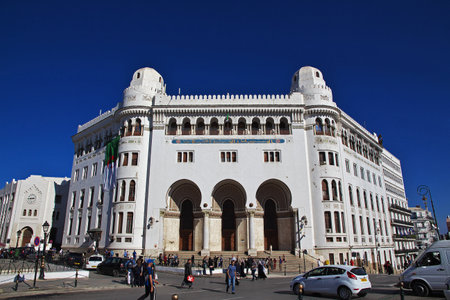Algeria city / Algeria - 01 Nov 2014: The seafront, Boulevard Ernesto Che Guevara in Algeria city, Algeriaのeditorial素材